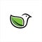 Leaf Bird Nature Vector Logo Design Template