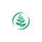 Leaf branch herb symbol logo vector