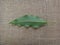 Leaf of champak tree on jute background - Abaxial face