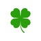 Leaf clover sign icon. Saint patrick symbol. Vector.