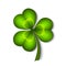Leaf of a clover symbol of Ireland, vector illustration.