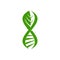 Leaf DNA icon, plant genome science lab symbol