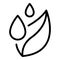 Leaf drop essential oil icon, outline style