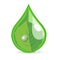 Leaf in drop of water flat design vector