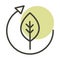 Leaf ecology cycle alternative sustainable energy line style icon