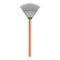 Leaf garden rake icon, cartoon style