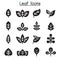 Leaf icon set