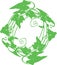 Leaf illustration wreath circle can be used for a commercial logo shirt business company marketing green technology .ai or .eps