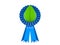 Leaf inside award ribbon