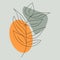 Leaf Lines logo design, Background Icons Artwork Artwork Colors pAstel