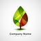 Leaf logo, seasonal autumn concept