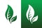 Leaf Pair Icon Vector Illustrations