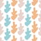 Leaf pattern in modern fall colors, seamless vector pattern