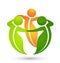 Leaf people group support vector logo