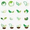 Leaf,plant,logo,ecology,people,wellness,green,leaves,nature symbol icon set of designs.