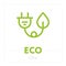 Leaf and plug ecology icon