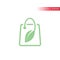 Leaf shopping bag vector logo