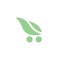 Leaf shopping cart vector logo.