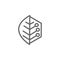 Leaf, symbiosis icon. Element of bio engineering illustration. Thin line icon for website design and development, app development