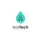 Leaf tech logo vector template