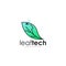 Leaf tech logo vector template