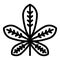 Leaf tree chetnut icon, outline style