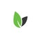 Leaf vector logo, health icon, vegan vegetarian, wellnes, spa concept. Bio eco symbol isolated on white, flat design