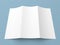 Leaflet blank tri fold white paper brochure