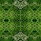 Leafy Color Ornamental Aztec Ornament. Deep Green