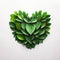 Leafy Embrace, Nature\\\'s Symbol of Love, Generative AI