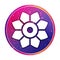 Leafy flower icon creative trendy colorful round button illustration