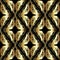 Leafy gold Baroque seamless pattern. Vector patterned geometric