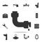 leakage in a pipe icon. Detailed set of plumber element icons. Premium quality graphic design. One of the collection icons for web