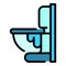 Leaking toilet icon vector flat