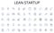 Lean startup line icons collection. Green, Natural, Earthy, Wooded, Lush, Wild, Serene vector and linear illustration