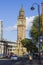 The leaning Albert clock tower in Belfast Northern Ireland