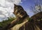 Leaning Buddha statue