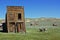 A Leaning Building in the Abandoned Gold Mining Town of Bodie, California