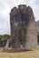 Leaning South East tower at Caerphilly Castle - Caerphilly - Wales