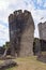 Leaning South East tower at Caerphilly Castle - Caerphilly - Wales