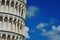 Leaning Tower of Pisa with clouds
