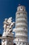 Leaning Tower of Pisa with The Fountain with Angels