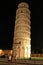 Leaning Tower of Pisa at night