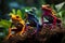Leap into Color: Exotic Poison Dart Frogs in Tropical Harmony