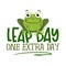 Leap day, one extra day - leap year 29 February