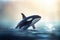 Leaping Orca: Majestic Killer Whale in Full Flight