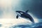 Leaping Orca: Majestic Killer Whale in Full Flight