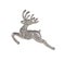 Leaping reindeer glitter Christmas ornament.