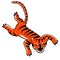 Leaping tiger cartoon