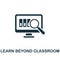 Learn Beyond Classroom icon. Monochrome sign from creative learning collection. Creative Learn Beyond Classroom icon